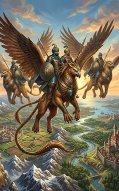 Royal Guards Flying on Griffons